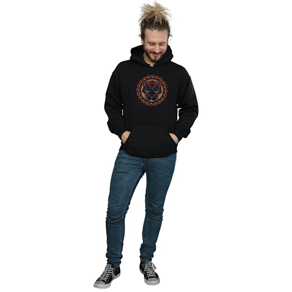 Marvel Herr Svart Panther Tribal Panther Icon Hoodie S Svart Black S