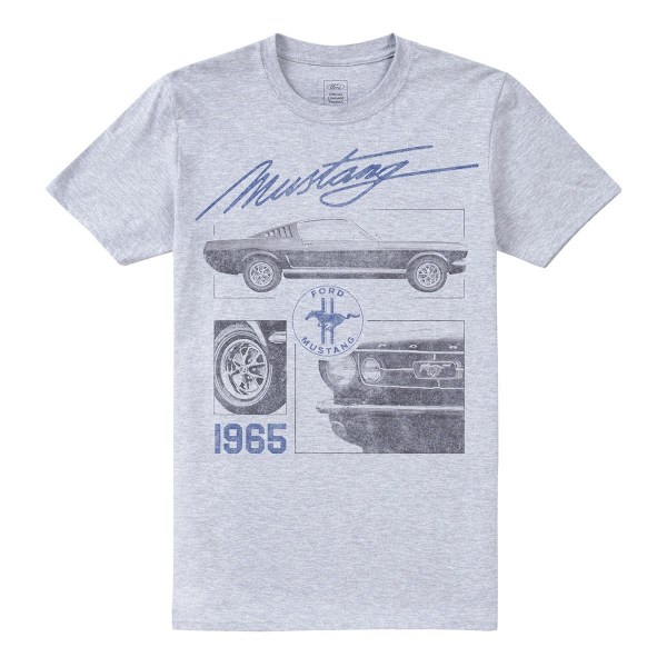 Ford Mustang 1965 T-shirt XL Sports Grey för män Sports Grey XL