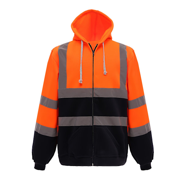 Yoko Hi Vis Full Zip Reflex Arbetshuvtröja S Orang Orange/ Navy S