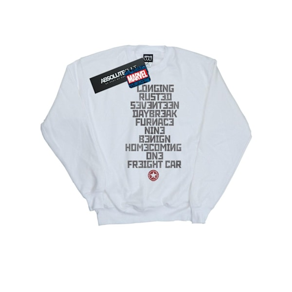 Marvel Mens Winter Soldier Trigger Words Sweatshirt M Vit White M