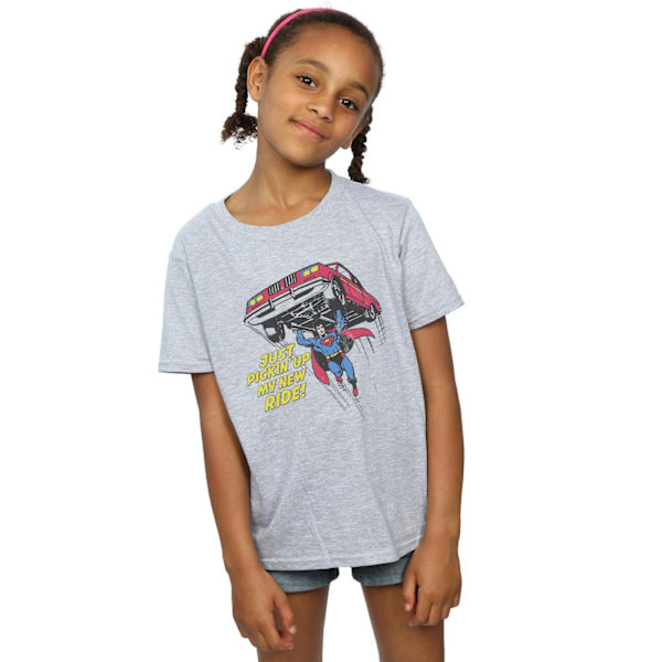 DC Comics Girls Superman New Ride Bomull T-shirt 12-13 år Sp Sports Grey 12-13 Years