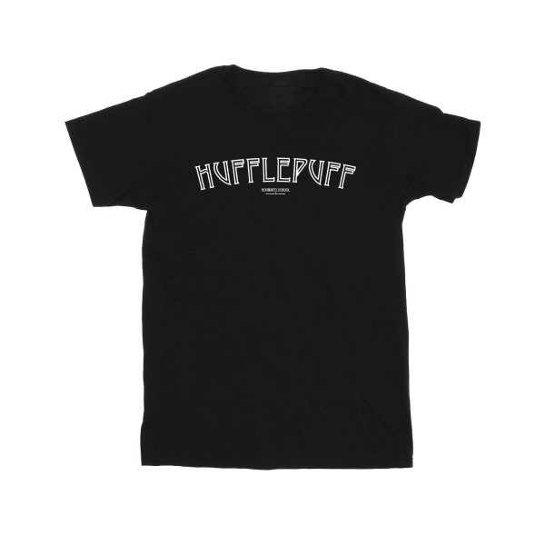 Harry Potter Girls Hufflepuff Logo T-shirt bomull 7-8 år Bla Black 7-8 Years