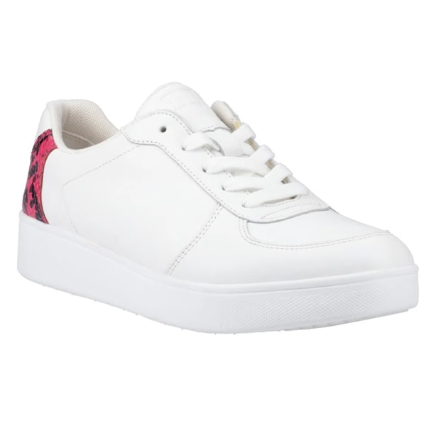 FitFlop Dam/Dam Snake Print Läder Träningsskor 8 UK Vit/R White/Raspberry 8 UK