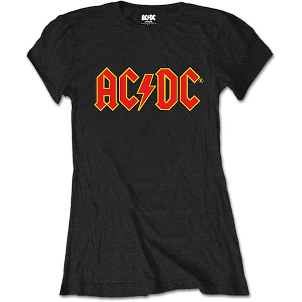AC/DC Dam/Damtröja Logotyp L Svart Black L