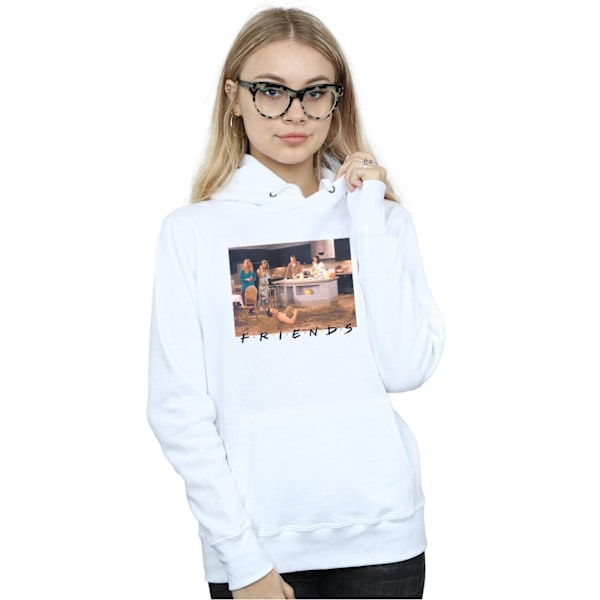 Friends Dam/Damer Joey Mermaid Hoodie M Vit White M