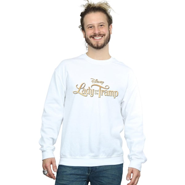 Disney Herr Lady And The Tramp Klassisk Logotyp Sweatshirt XL Vit White XL