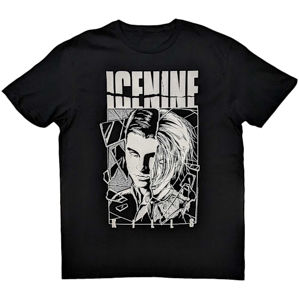 Ice Nine Kills Unisex Adult Shower Scene Split Face Bomull T-shirt Black XL