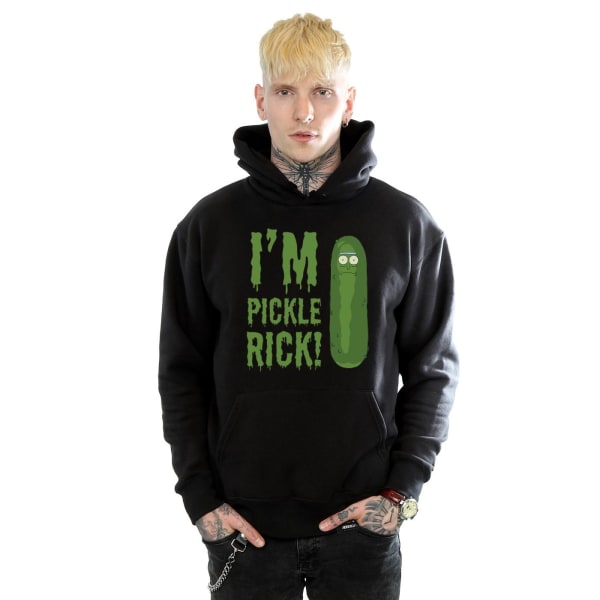 Rick And Morty Mens I´m Pickle Rick Hoodie L Svart Black L