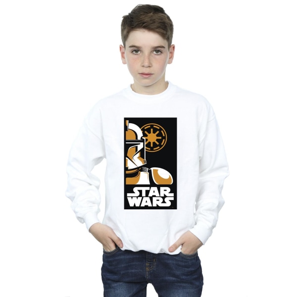 Star Wars Boys Stormtrooper konstaffischtröja 12-13 år W White 12-13 Years
