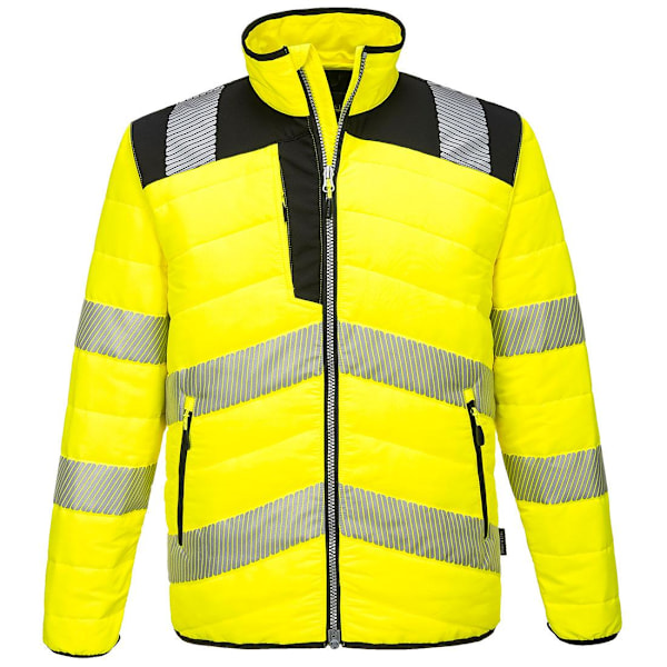 Portwest Herr PW3 Hi-Vis Vadderad Jacka L Gul/Svart Yellow/Black L