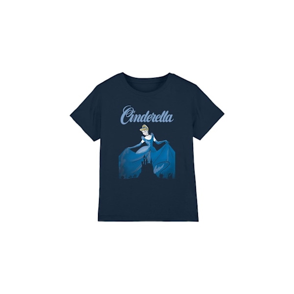 Askungen Barn/Kids Ikon Silhuetter T-Shirt 5-6 År Marinblå Navy 5-6 Years