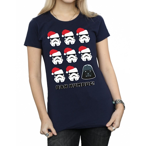 Star Wars Dam/Damer Jul Humbug Bomull T-shirt XL Marinblå Navy Blue XL