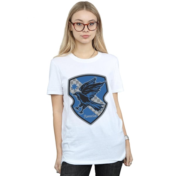 Harry Potter Dam/Kvinnor Ravenclaw Crest Flat Bomull Pojkvän White 3XL
