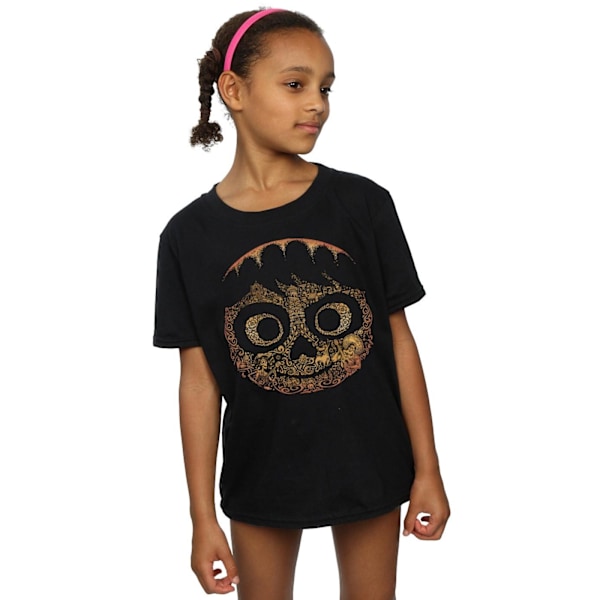 Disney Flickor Coco Miguel Ansikte Bomull T-shirt 12-13 År Svart Black 12-13 Years