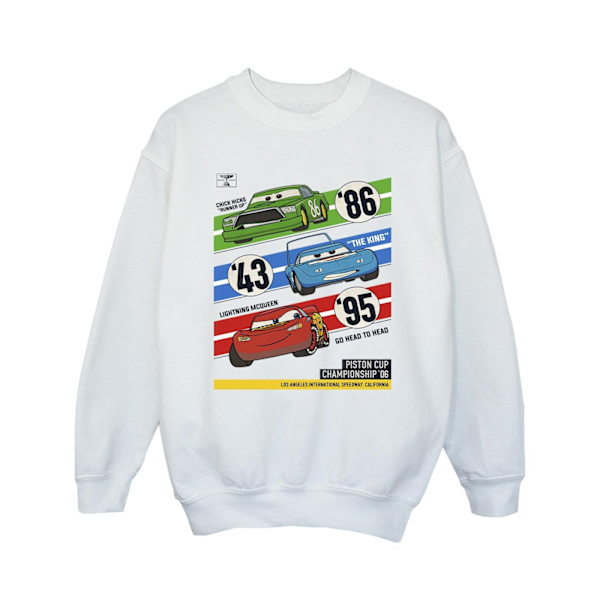Disney Girls Cars Piston Cup Champions Sweatshirt 3-4 år Vit White 3-4 Years