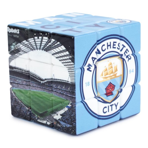 Manchester City FC Pusselkub En Storlek Mörkblå/Vit Dusky Blue/White One Size