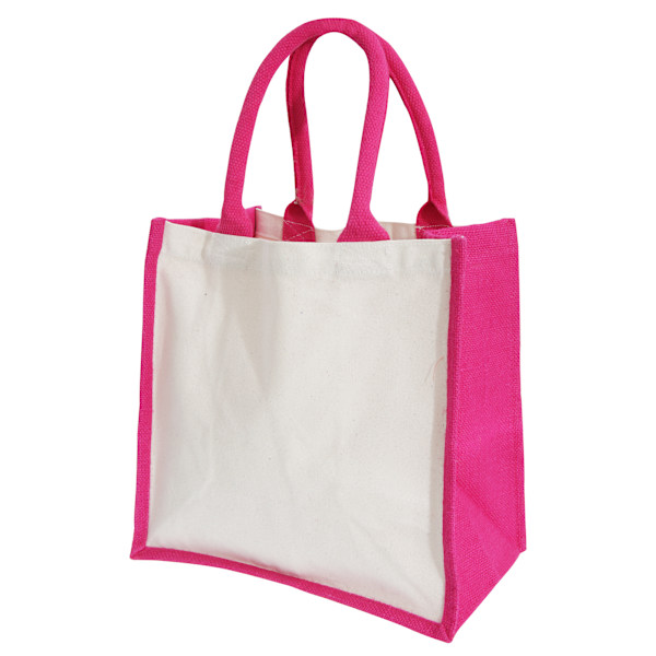 Westford Mill Printers Midi Jute Bag (14 liter) One Size Fuchs Fuchsia One Size