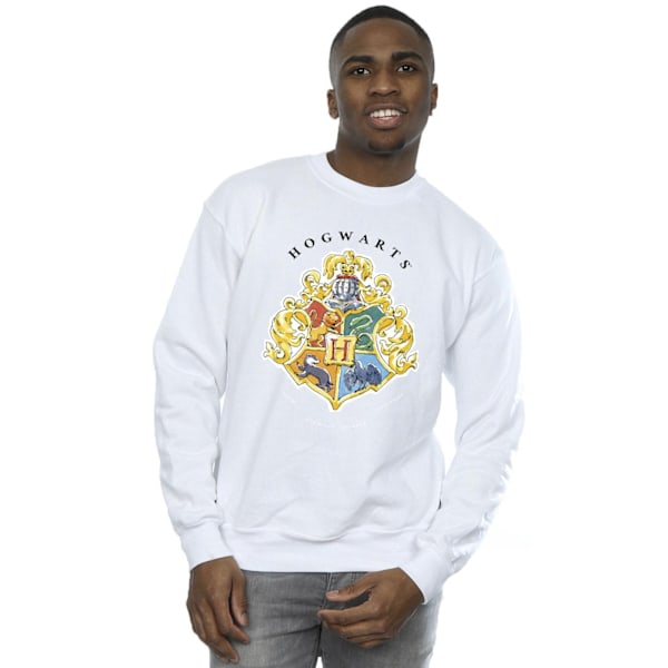 Harry Potter Herr Hogwarts Skolemblemsweatshirt M Vit White M