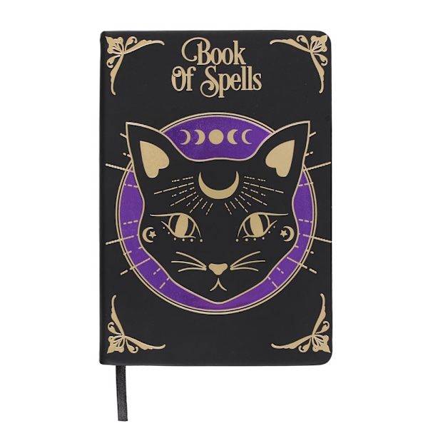 Something Different Mystic Mog A5 Notebook One Size Svart/Lila Black/Purple/Cream One Size