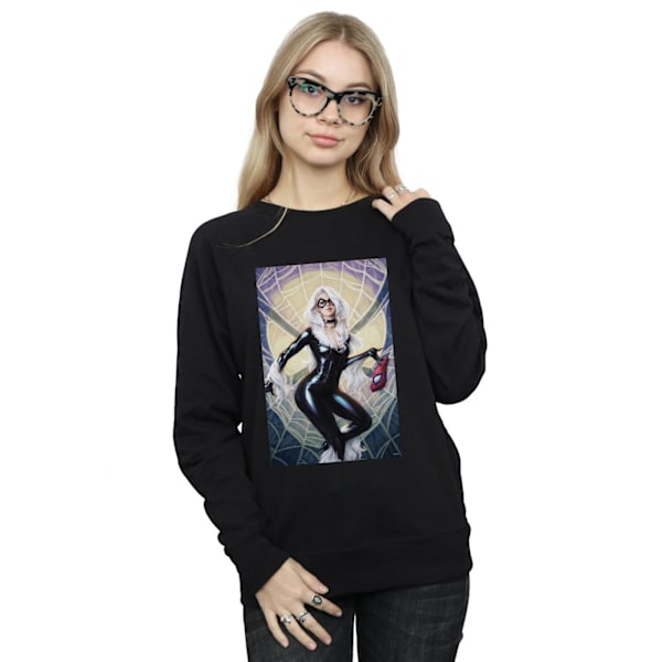 Marvel Womens/Ladies Black Cat Artwork Sweatshirt XXL Svart Black XXL