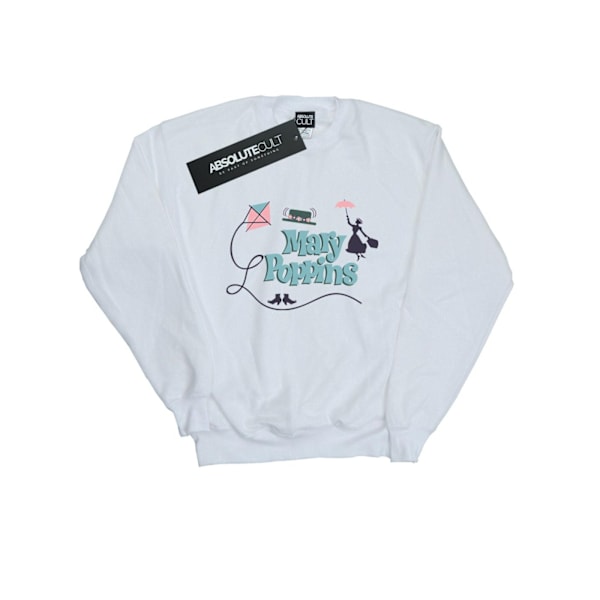 Disney Herr Mary Poppins Logotyp Sweatshirt L Vit White L