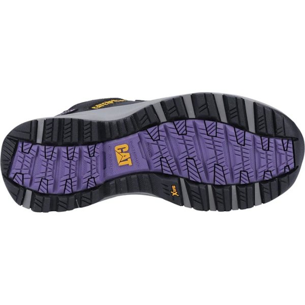 Caterpillar Dam/Dam Elmore Säkerhetsskor med Ståltåhätta Storlek 8 Black/Lilac 8 UK
