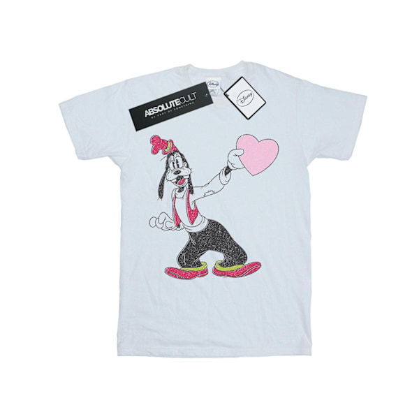 Disney Goofy Love Heart T-shirt 12-13 år Vit White 12-13 Years