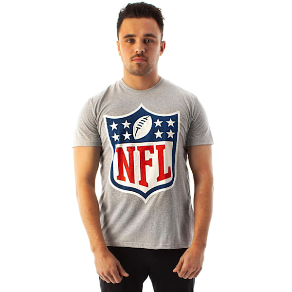 NFL Herr Logotyp Shield T-shirt M Grå Grey M