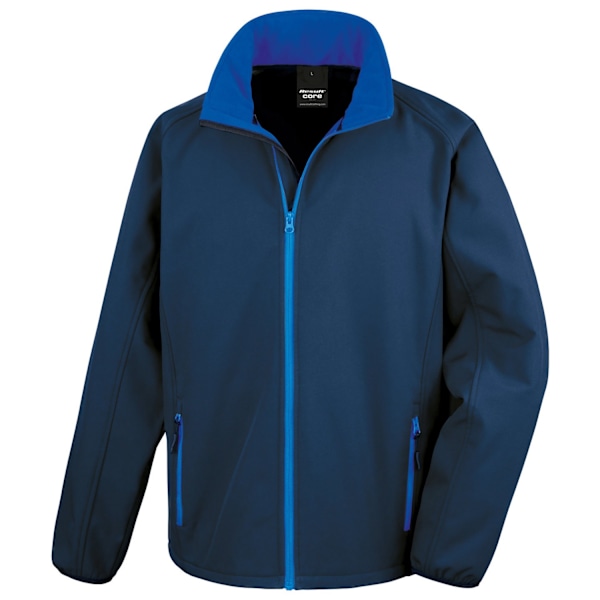 Result Core Mens Printable Soft Shell Jacket S Marinblå/Kunglig Blå Navy/Royal Blue S