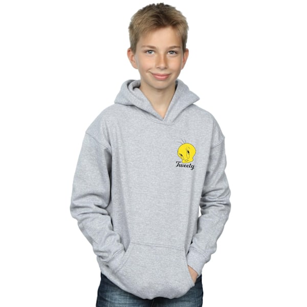 Looney Tunes Boys Tweety Pie Head Hoodie 7-8 år Sports Grey Sports Grey 7-8 Years