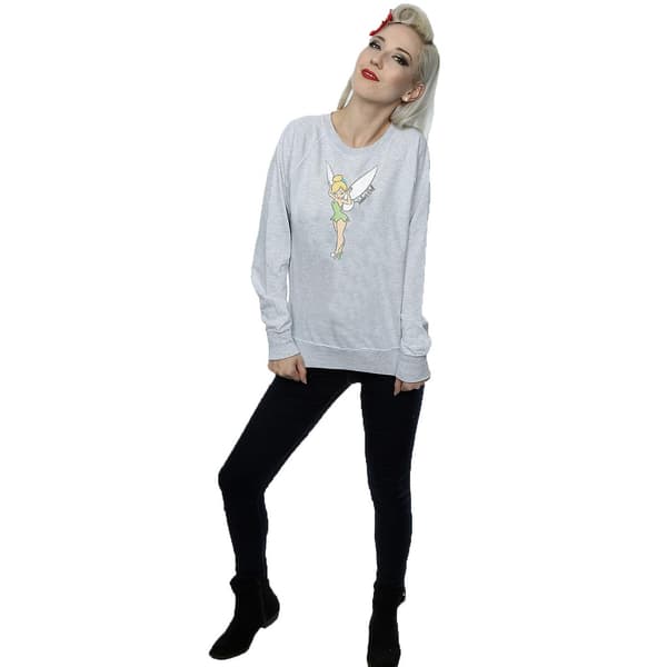 Tinkerbell Dam Klassisk Sweatshirt L Heather Grey Heather Grey L