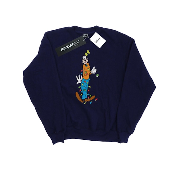 Disney Dam/Kvinnor Goofy Julbelysning Sweatshirt XL Marinblå Navy Blue XL