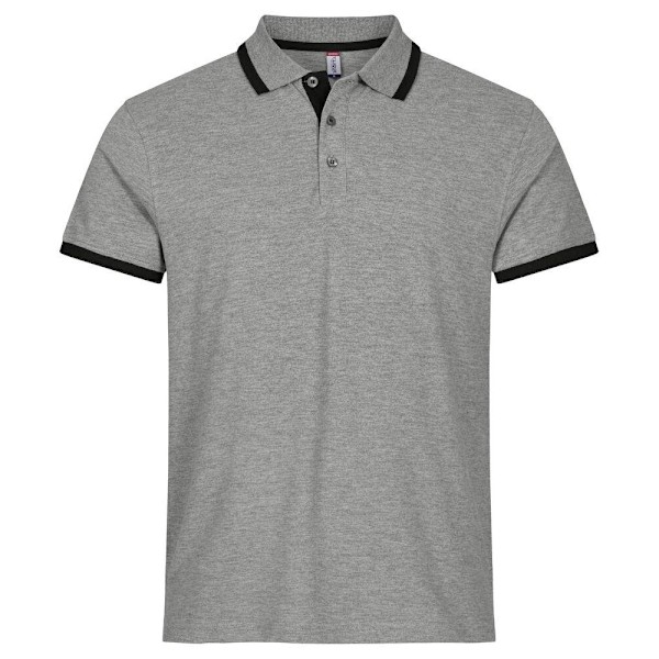 Clique Austin Pikétröja för män L Gråmelerad Grey Melange L