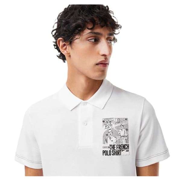Lacoste Herr The French Regular Pikétröja S Vit White S