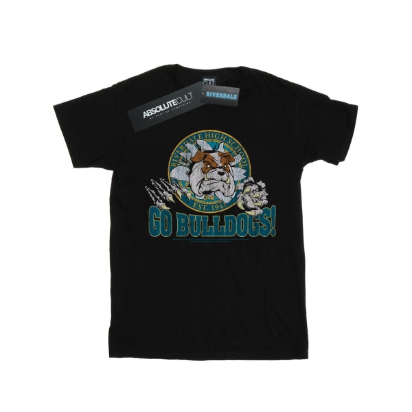Riverdale Womens/Ladies Go Bulldogs Cotton Boyfriend T-Shirt 4X Black 4XL