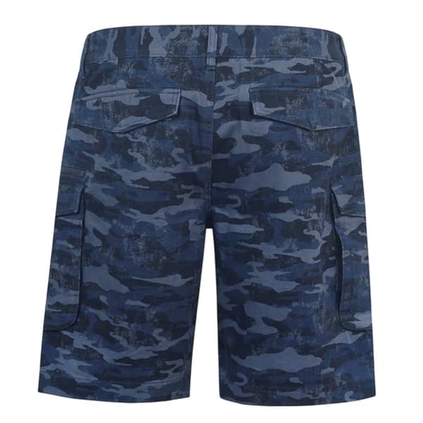 Firetrap Herr Logo Regular Shorts L Marin Kamouflage Navy Camo L