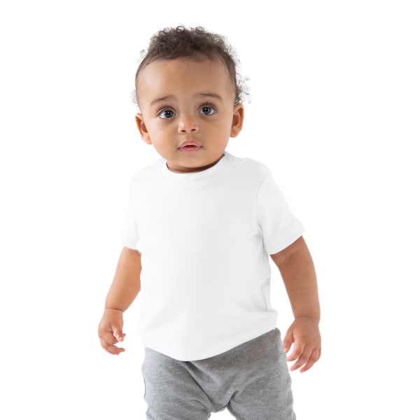 Babybugz Baby kortärmad T-shirt 0-3 Ekologisk Vit Organic White 0-3