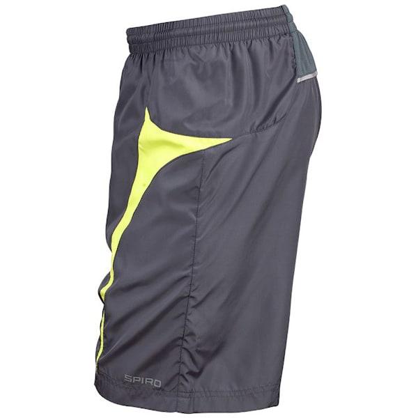 Spiro Herr Micro-Team Sports Shorts M Grå/Lime Grey/Lime M