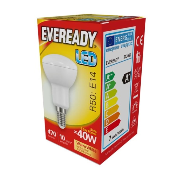 Eveready LED R50 E14 Glödlampa 6,2w Varmvit Warm White 6.2w
