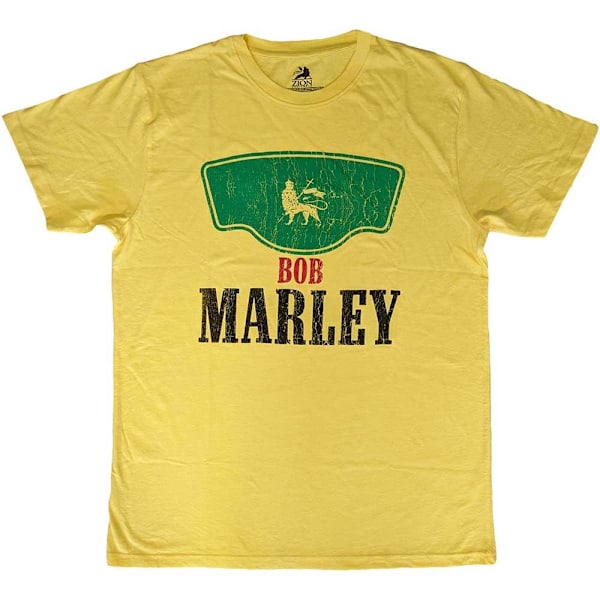 Bob Marley Unisex Vuxen Vintage Etikett T-shirt L Gul Yellow L