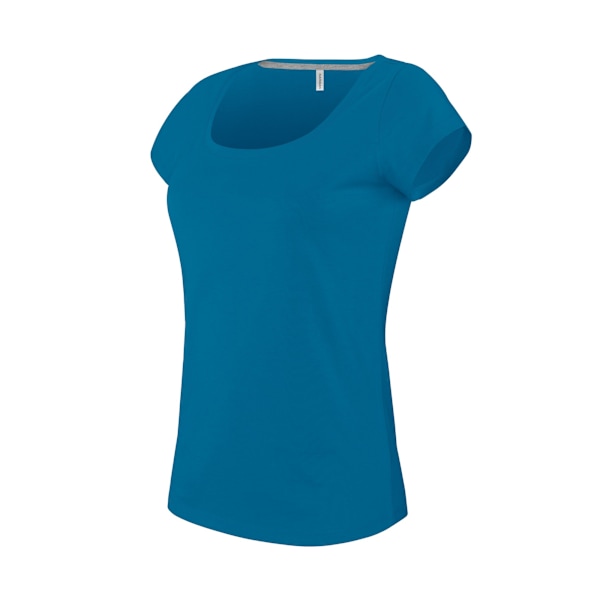Kariban Dam/Kvinnor Båthalsad Kortärmad T-shirt S Tropisk Tropical Blue S