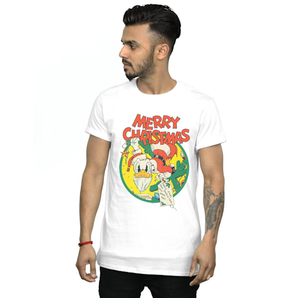 Disney Herr Donald Duck God Jul T-shirt L Vit White L