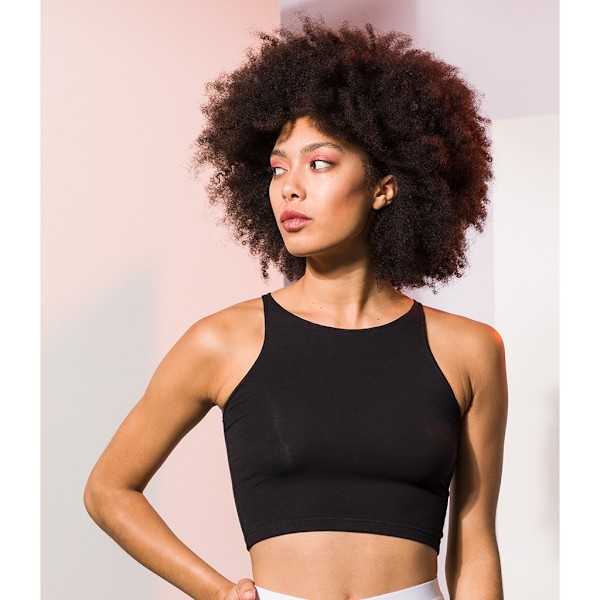 SF Dam/Dam Cropped Crop Top M Svart Black M