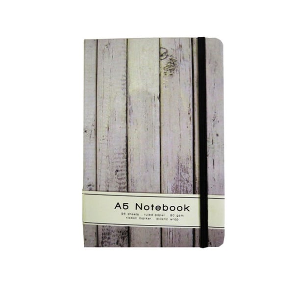 Anker Wood Effect A5 Notebook One Size Cream/Svart Cream/Black One Size