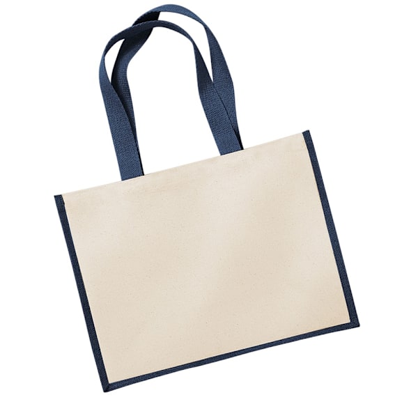 Westford Mill Classic Jute Shopper Bag One Size Navy Navy One Size