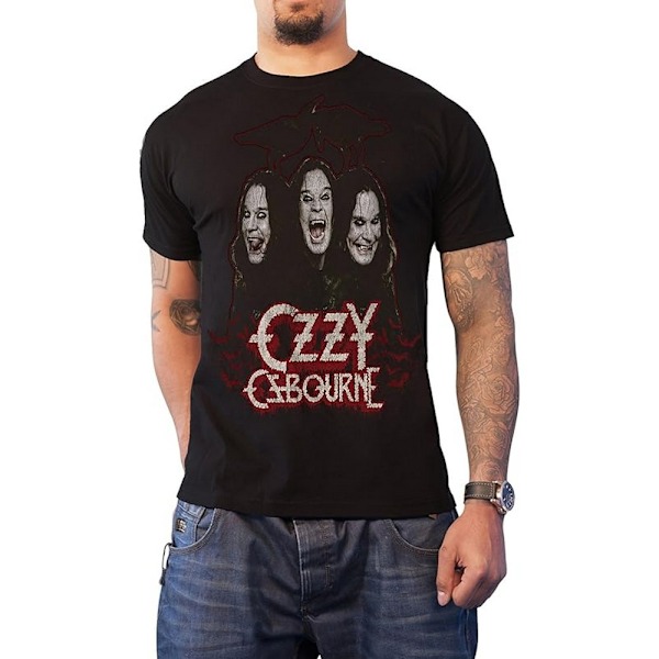 Ozzy Osbourne Unisex Vuxen Kråkor & Bars Bomull T-shirt L Svart Black L