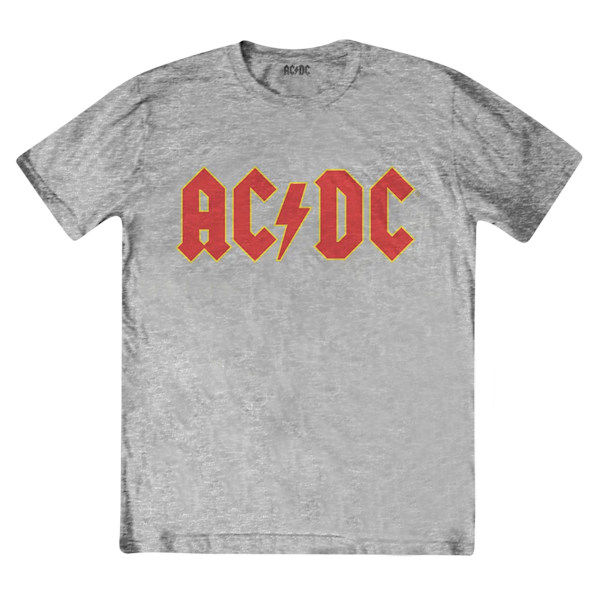 AC/DC Barn/Barn Logo Heather T-shirt 11-12 år Grå Grey 11-12 Years