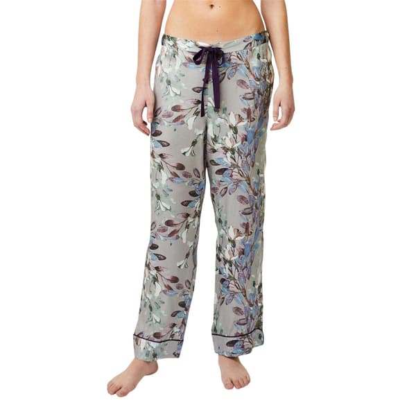 CCDK Copenhagen Dam/Dam Janet Pyjamabyxor med Bladmönster 1 Opal Grey 18 UK
