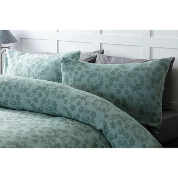 Belledorm Flora Jacquard Påslakan Set Superking Duck Egg Blue Duck Egg Blue Superking