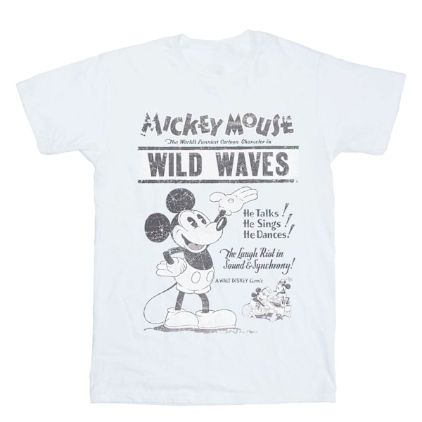 Disney Girls Mickey Mouse Making Waves Bomull T-shirt 12-13 År White 12-13 Years